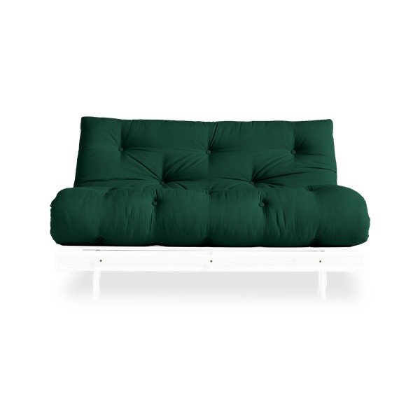 Kintama sofa "Karup" dizainas "Roots" balta/tamsiai žalia-image-3