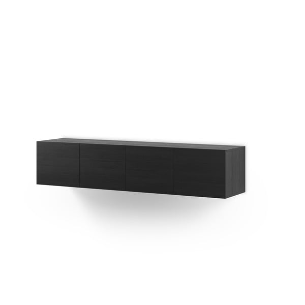 Juodos spalvos TV spintelė 180x38x35 cm Daroca – Marckeric-image-4