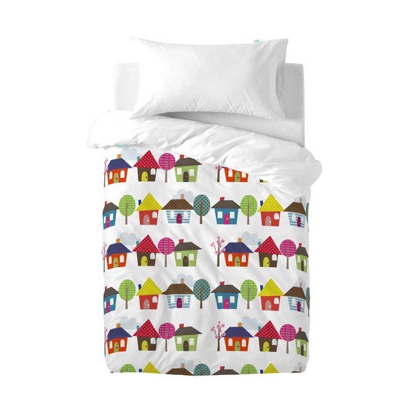 Antklodės užvalkalas ir pagalvės užvalkalas "Mr. Fox Happy Homes", 100 x 120 cm