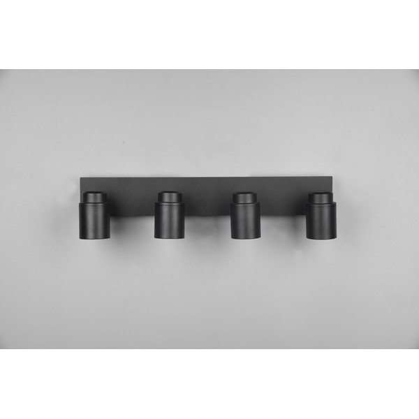 Matinis juodas metalinis prožektorius 19x52 cm Angelo - Trio-image-2