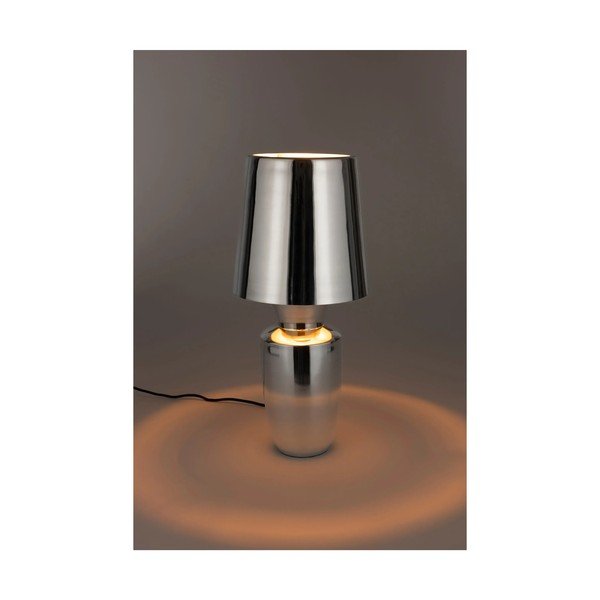 Sidabrinės spalvos iš metalo stalinis šviestuvas (aukštis 42 cm) su metaliniu gaubtu Classy – Zuiver-image-2