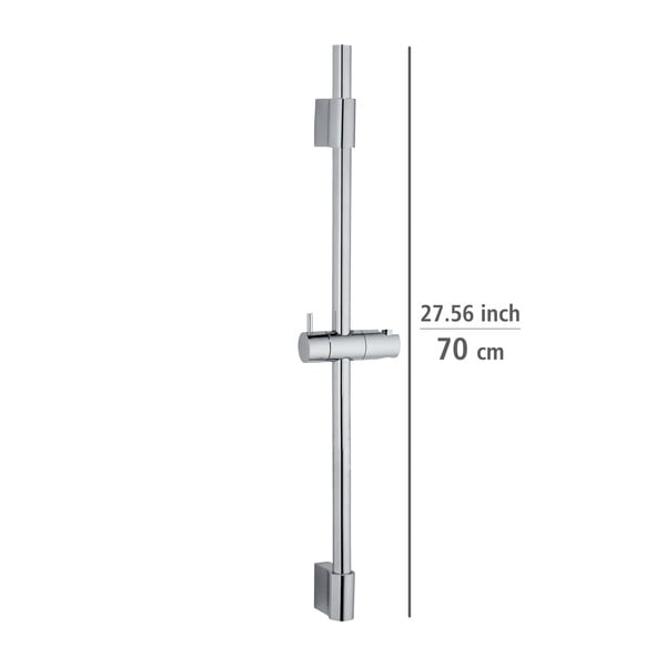 Sieninis dušo strypas iš nerūdijančio plieno, blizgaus sidabro spalvos, 70 cm Classic - Wenko-image-1