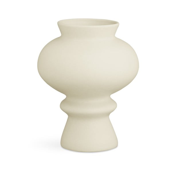 Kreminės baltos spalvos keraminė vaza "Kähler Design Kontur", aukštis 23 cm