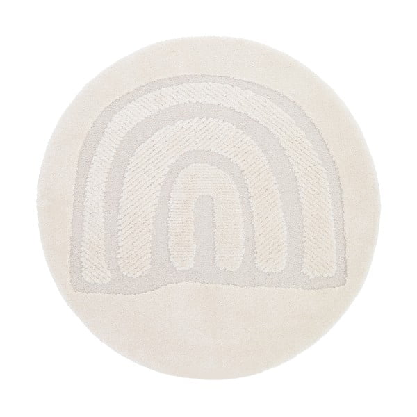 Vaikiškas kilimas kreminės spalvos ø120 cm Rainbow Dream S – Nattiot