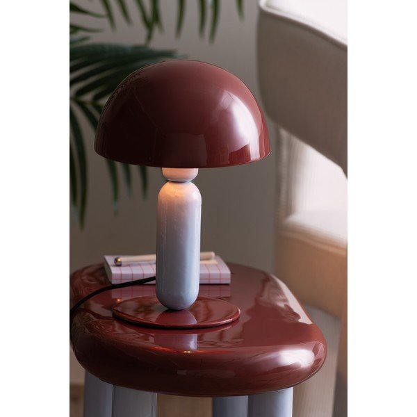 Bordo spalvos/šviesiai mėlynos spalvos iš metalo stalinis šviestuvas (aukštis 30 cm) Firenze round – Leitmotiv-image-1