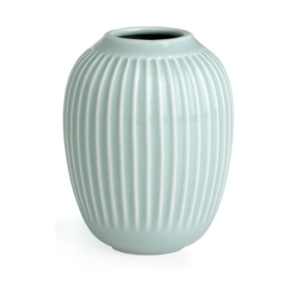 Mėtinės mėlynos spalvos keramikos vaza Kähler Design Hammershoi, aukštis 10 cm
