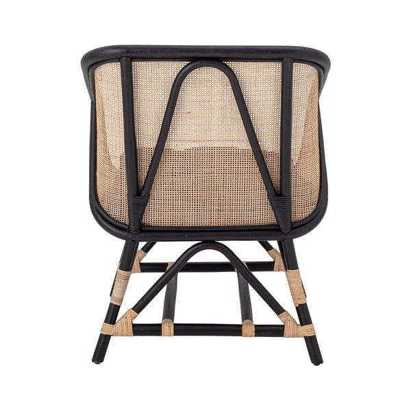 Juodos ir smėlio spalvos krėslas su pynimu Loue - Bloomingville-image-4