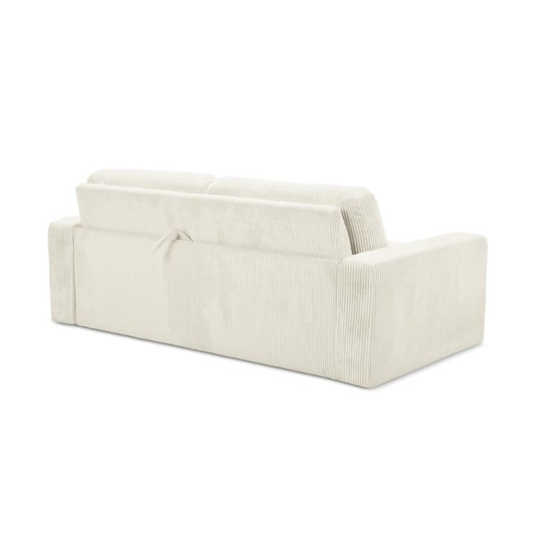 Smėlio spalvos iš kordinio velveto sulankstoma sofa 195 cm Nona – Makamii-image-4