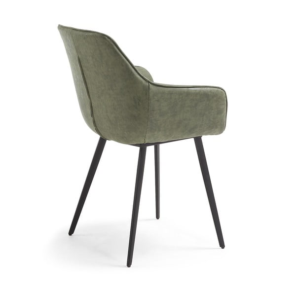 Iš dirbtinės odos valgomojo kėdės khaki spalvos 2 vnt. Amira – Kave Home-image-3