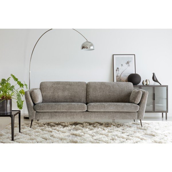 Pilkos spalvos iš velveto sofa 220 cm Mynta – Sits-image-1