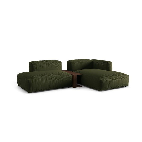 Modulinė kampinė sofa žalios spalvos (su dešiniuoju kampu) Martina – Micadoni Home-image-2