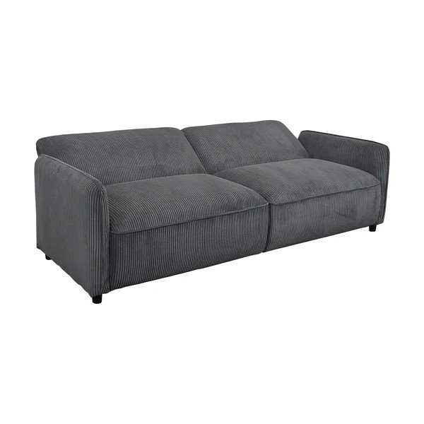 Antracito spalvos reguliuojama/sulankstoma sofa iš kordinio velveto 209 cm Alicia – Støraa-image-3