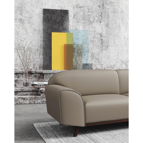 Sofa šviesiai rudos spalvos iš odos 193 cm Nesbo – MESONICA-image-4