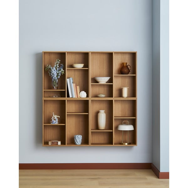 Pakabinama knygų spinta  natūralios spalvos iš ąžuolo 70x70 cm Mistral – Hammel Furniture-image-1