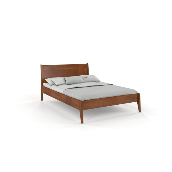 Iš buko masyvo dvigulė lova rudos spalvos/natūralios spalvos 160x200 cm Visby Radom – Skandica