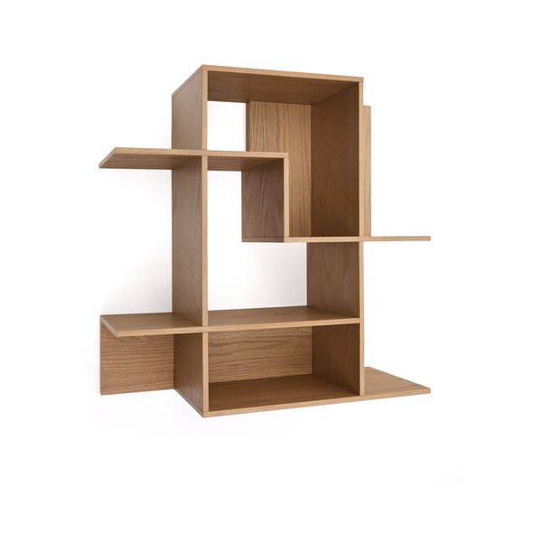 Natūralios spalvos modulinė lentyna iš ąžuolo 80x80x25 cm Ina – Kave Home