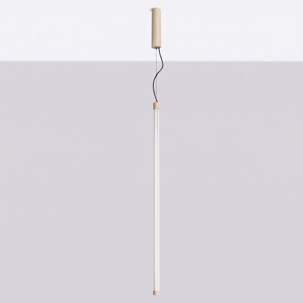 Smėlio spalvos iš metalo kabantis šviestuvas LED ø 6 cm TRANG – Thoro-image-4