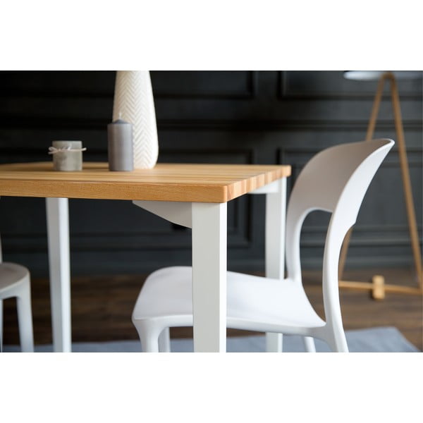 Baltas valgomojo stalas "Ragaba TRIVENTI", 80 x 80 cm-image-1