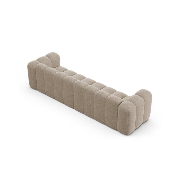 Smėlio spalvos sofa iš šenilinio audinio 290 cm Lupine – Micadoni -image-2