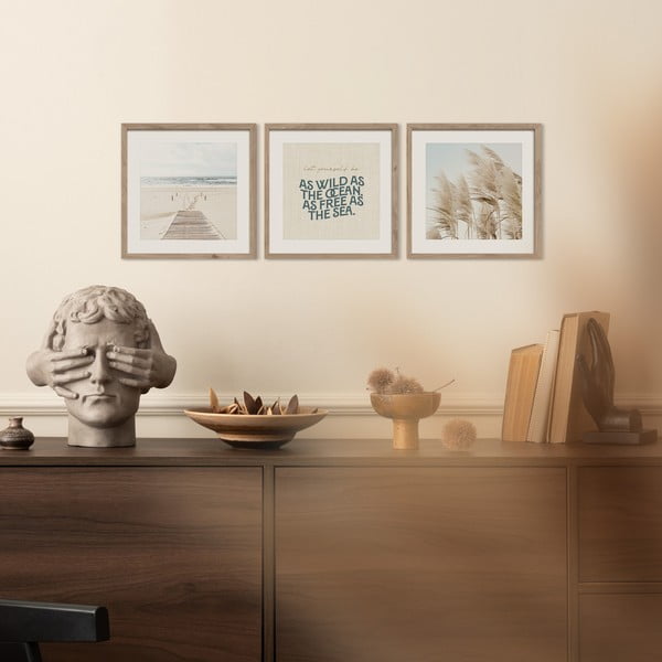 Paveikslai 3 vnt. 30x40 cm Seaside – Styler-image-1