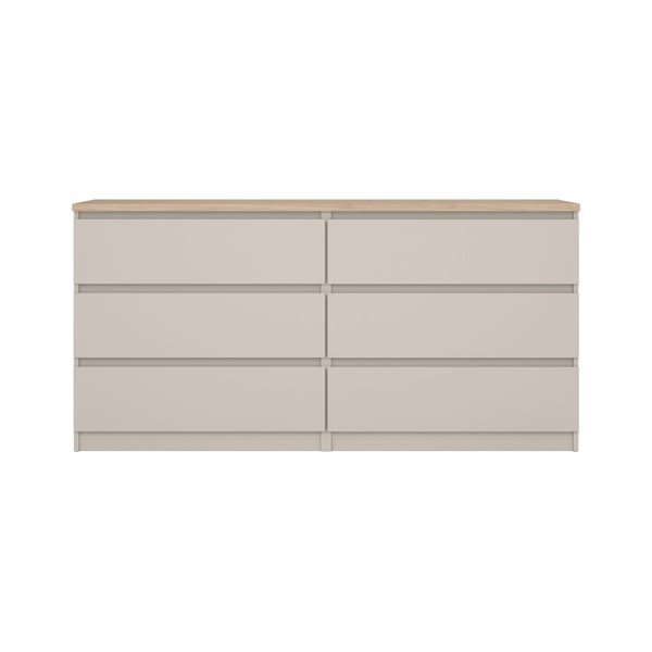 Kreminės spalvos šoninė spintelė 154x76x50 cm Naia – Tvilum-image-3