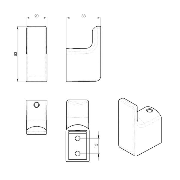 Sieniniai iš metalo kabliai auksinės spalvos 2 vnt. Gedy Pirenei – Sapho-image-2