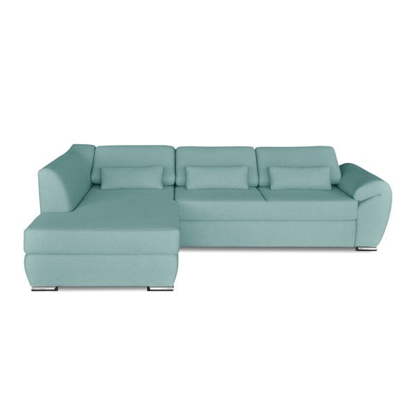 Turkio spalvos kampinė sofa-lova "Windsor & Co. Sofos Epsilon, kairysis kampas