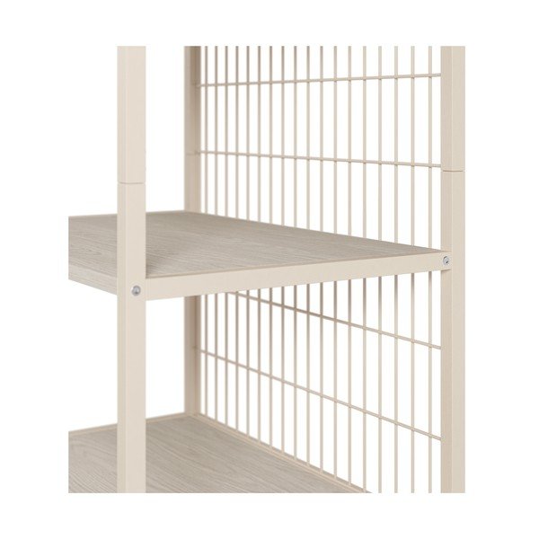 Kreminės spalvos iš plieno knygų spinta  60x179,5x40 cm Amara – Marckeric-image-4