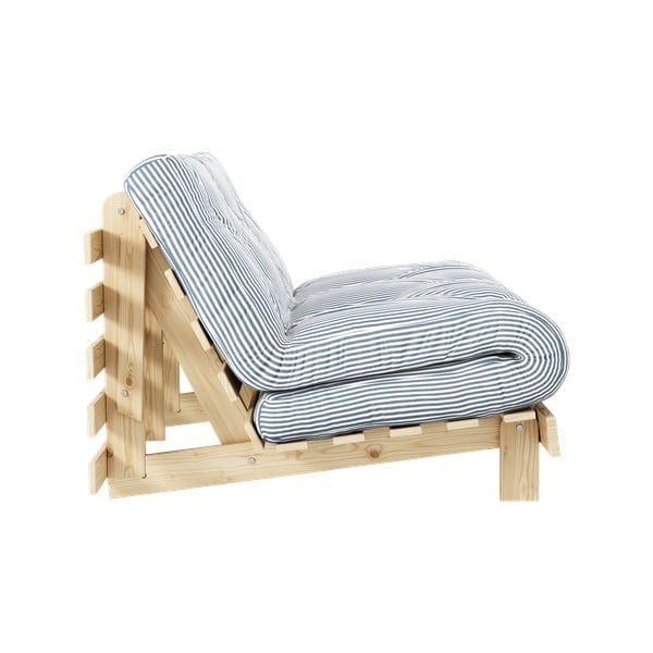 Balta/šviesiai mėlyna sofa lova 140 cm Roots - Karup Design-image-3