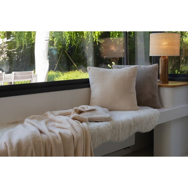 Dramblio kaulo spalvos iš mikropliušo antklodė ir pledas 150x200 cm Pippa – Tiseco Home Studio-image-3