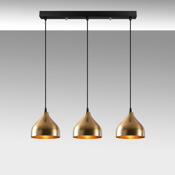 Auksinės spalvos kabantis šviestuvas su metaliniu gaubtu Tattoo – Opviq lights-image-4