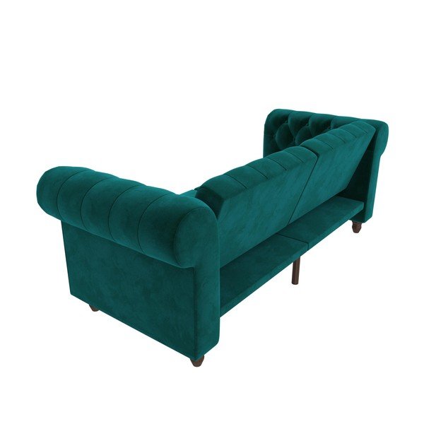 Žalia sofa-lova su aksominiu paviršiumi Støraa Felix-image-4