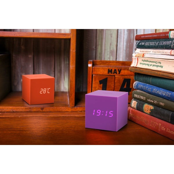 Violetinės spalvos LED žadintuvas Gingko gravitacijos kubas-image-4