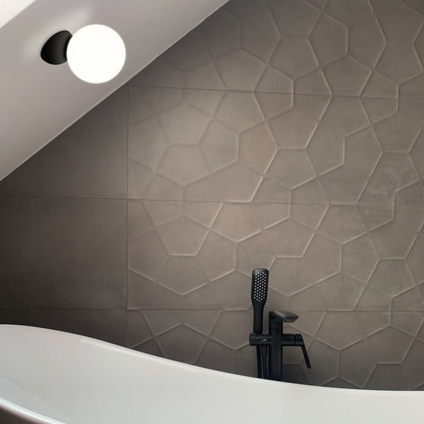 Juodas sieninis šviestuvas SULION Volga, ø 12 cm-image-1