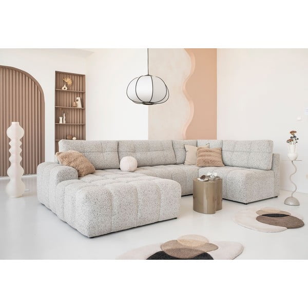Smėlio spalvos sulankstoma/su sandėliavimo vieta modulinė kampinė sofa (su dešiniuoju kampu) Lulu – Miuform-image-4