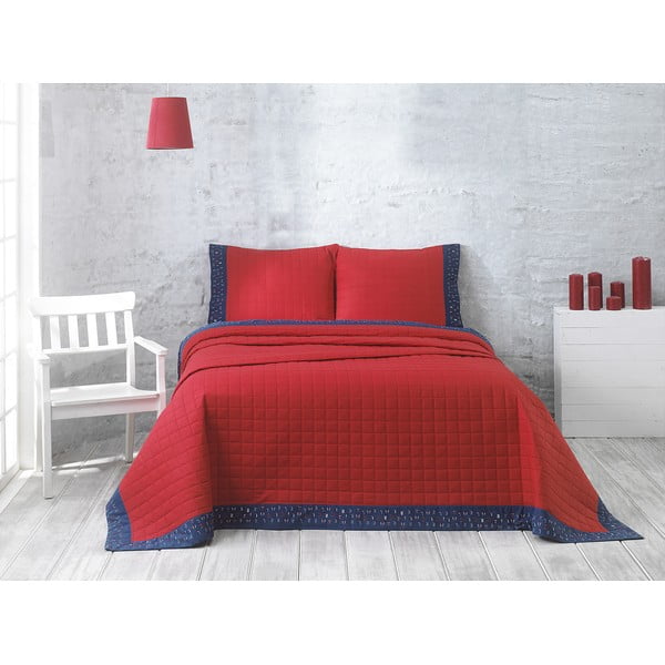Lovos užtiesalas su pagalvėlėmis "Jolly Red", 240x250 cm