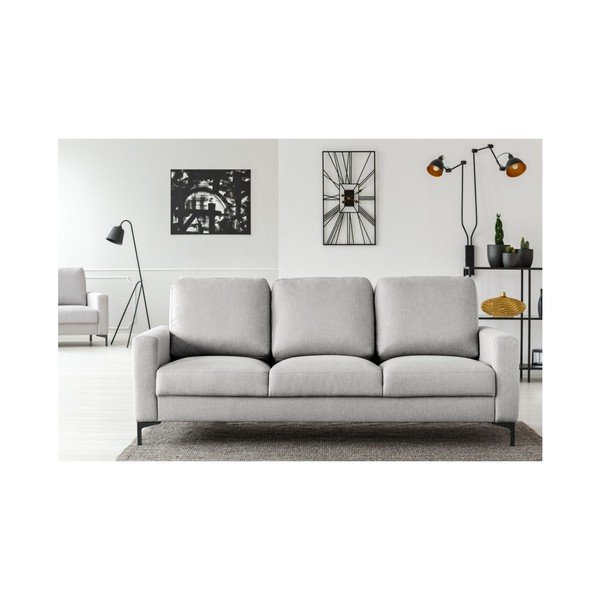 Šviesiai pilka trijų vietų sofa Kosmopolitinis dizainas Atlanta-image-1