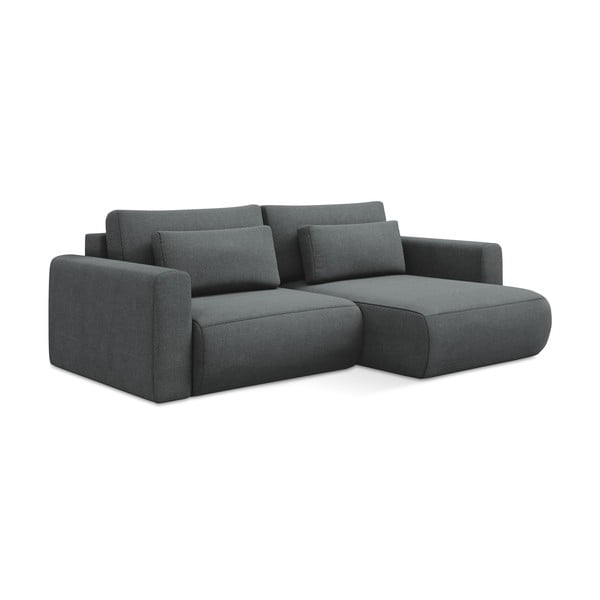 Tamsiai pilkos spalvos sulankstoma/su sandėliavimo vieta kampinė sofa (su dešiniuoju kampu/su gultu) Kapua – Makamii-image-3