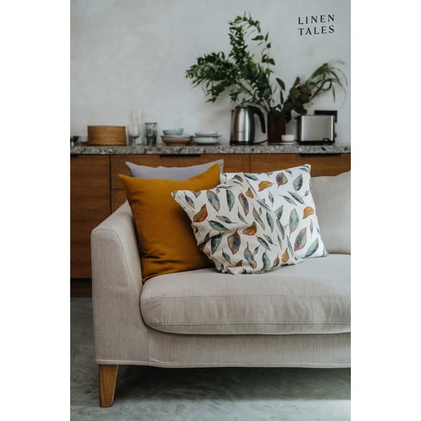 Iš lino dekoratyvinis pagalvės užvalkalas 40x40 cm Golden Fall – Linen Tales-image-2