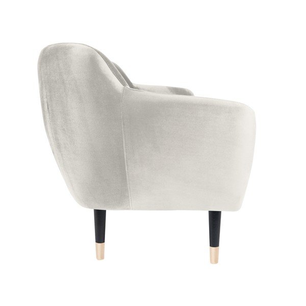 Kreminės spalvos sofa su juodomis kojomis Mazzini Sofas Benito, 188 cm-image-3