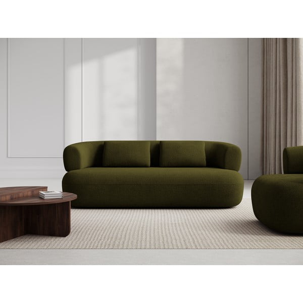 Iš boucle sofa žalios spalvos 178 cm Jenny – Micadoni Home-image-1