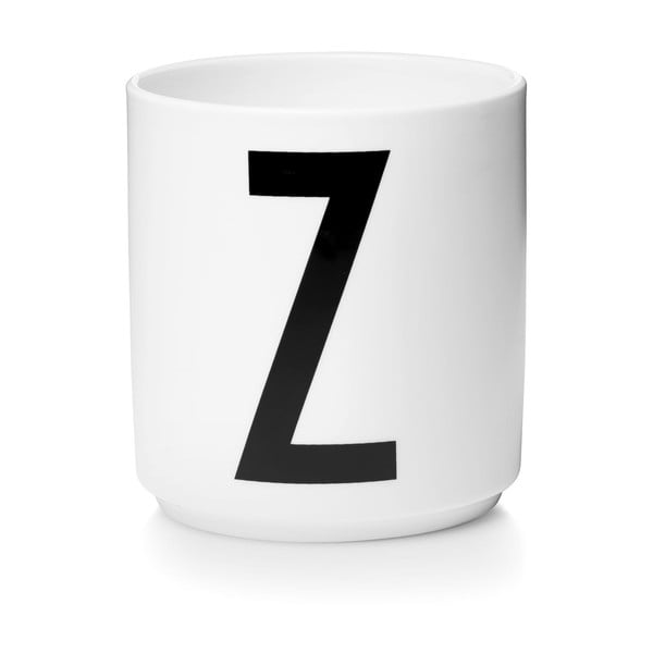 Baltos spalvos porcelianinis puodelis Design Letters Personal Z