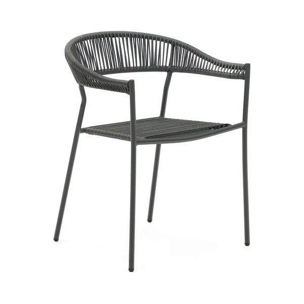 Valgomojo kėdės natūralios spalvos iš dirbtinio rotango pilkos spalvos 4 vnt. Futadera – Kave Home