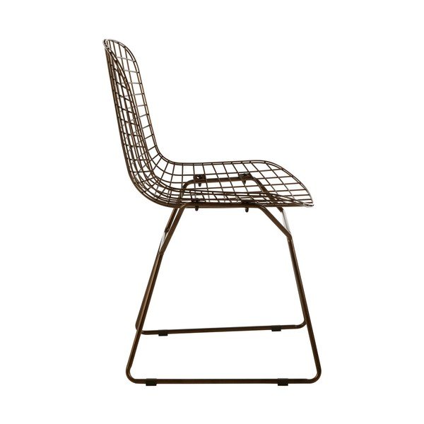 Bronzinės spalvos iš metalo valgomojo kėdė District – Premier Housewares-image-4