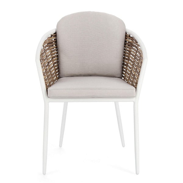 Baltos spalvos metalinė sodo kėdė Maribela   – Bizzotto-image-3