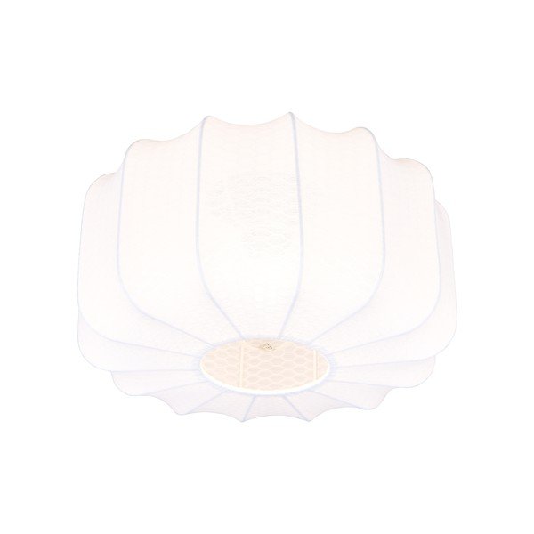 Baltos spalvos iš metalo lubinis šviestuvas ø 40 cm su tekstiliniu gaubtu Madleine – Reality-image-3