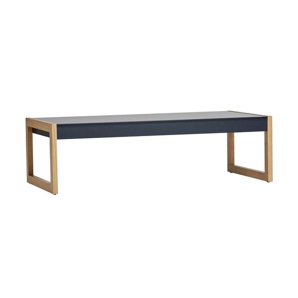 Antracito pilkos spalvos žurnalinis staliukas Marckeric Square, 120 x 35 cm-image-2