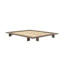 Iš pušies masyvo dvigulė lova rudos spalvos su lovos grotelėmis 160x200 cm Japan – Karup Design