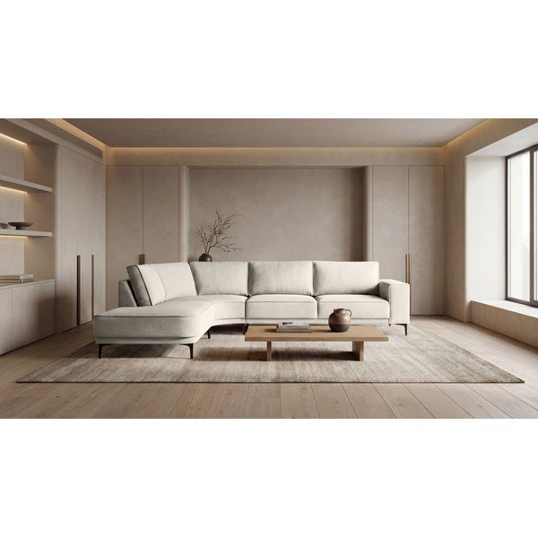 Kampinė sofa kreminės spalvos (su kairiuoju kampu) Copenhagen – Scandic-image-1