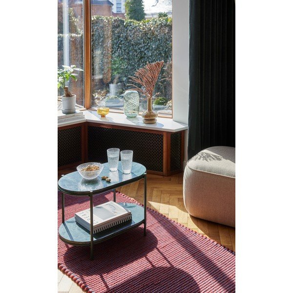 Violetinės ir mėlynos spalvos kilimas iš vilnos ir medvilnės Hübsch Lexa, 80 x 200 cm-image-3